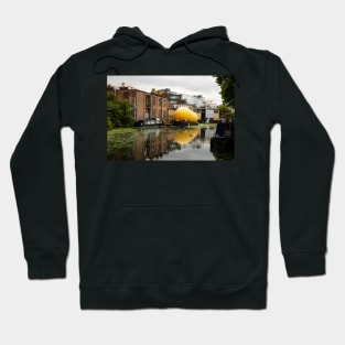 Boat reflections at Haggerston, Hackney, London Hoodie